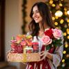 Bath & Body Basket Set, Cherry Fruit Scent Spa Gift Basket with Shower Gel, Lotions for Women Gift Set, Spa Kits for Christmas Valentine's Birthday Gift All Occasion Holiday Gift Idea Luxury Bath Set view 3