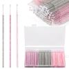 300pcs Disposable Micro Applicators brushes,JASSINS Eyelash Extensions Microfiber Wands Applicator Brush,False Eyelashes Brush Clean Mascara swabs(2.0 mm With Container) (MIXED COLOR) view 1