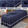 Blue/a,75 * 190cm(S),LDLCYCN Massage Table Bedskirt Massage Bed Sheet with Face Hole Lash Bed Mattress Cover Beauty Massage Spa Couch Cover All-Round Wrap Machine Washable Square Round Head view 4