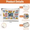 2PCS Daily Affirmations for Women Scripture Bible Verse Makeup Bag, Faith Christian Gifts for Women Mental Health Gifts for Female Sister Birthday Friendship Mothers Day Travel Toiletry Cosmetic Bag view 2