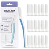 THURLADY Face Razors for Women Dermaplaning, 1 Handle + 19 Refills, Blue view 1