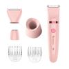 3-in-1 Bikini Trimmer for Women, Electric Razor Dry Use, Pubic Hair Trimmer & Facial Hair Remover, Womens Electric Shaver for Private Area, (Pink) view 2