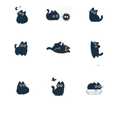 2pcs cute cat small pattern juice tattoo stickers, semi-permanent tattoos, realistic fake tattoos, can last 7-15 days waterproof non-reflective non-toxic temporary tattoos