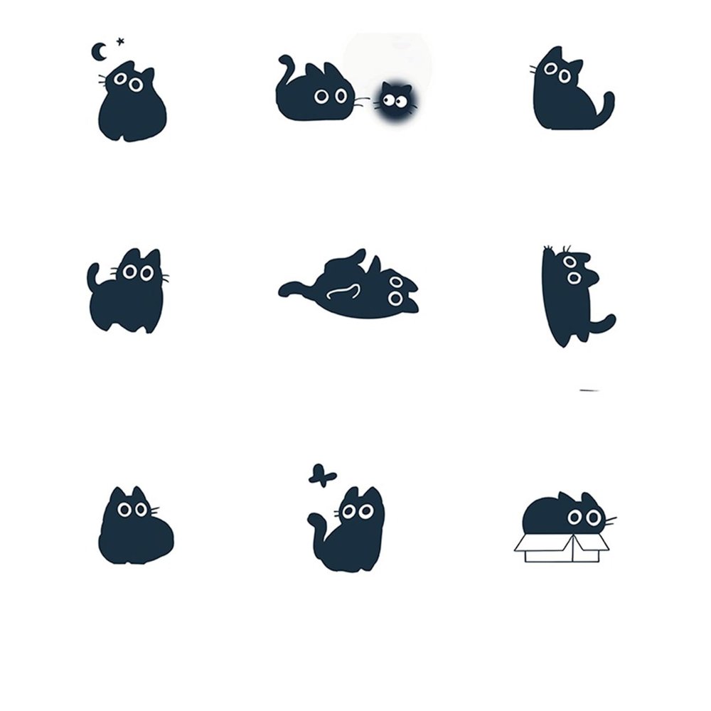 2pcs cute cat small pattern juice tattoo stickers, semi-permanent tattoos, realistic fake tattoos, can last 7-15 days waterproof non-reflective non-toxic temporary tattoos