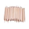 100 Pieces Wood Sticks Double Sided Multi Functional Cuticle Pusher Remover Manicure Pedicure Tool view 1