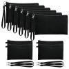 10Pcs Sublimation-Blank Bag with Zipper Lanyard Heat Transfer Canvas Bags for Cosmetic Bag Pen Wedding Favor view 1