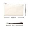 10Pcs Sublimation-Blank Bag with Zipper Lanyard Heat Transfer Canvas Bags for Cosmetic Bag Pen Wedding Favor view 2
