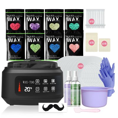 Women's and Men's Hair Removal Set 500ml Touchscreen Wax Heater, Brazil/Full Body/Bikini/Hair Removal Hard Wax Beads, including 71accessory combinations, suitable for families, salons, and beginners