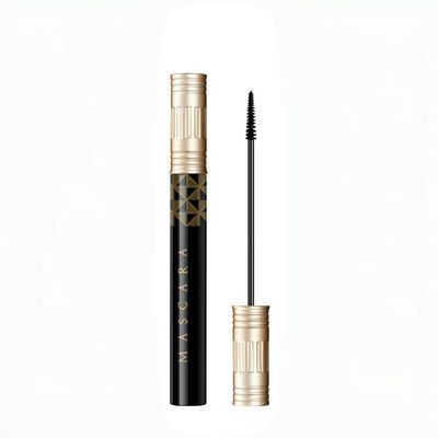 Black Mascara with Pyramid Brush - Waterproof & Smudge Proof for Volumizing & Thickening Lashes, Dual-Section Wand for Short/Long Eyelashes, Long-Lasting Sweat-Resistant Formula (1 Pc)