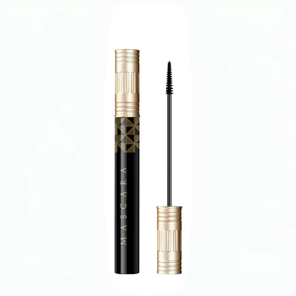 Black Mascara with Pyramid Brush - Waterproof & Smudge Proof for Volumizing & Thickening Lashes, Dual-Section Wand for Short/Long Eyelashes, Long-Lasting Sweat-Resistant Formula (1 Pc)