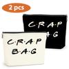 2 PCS Funny Gifts for Women Makeup Bag, Best Friend Birthday Gifts for Women, Funny Cosmetic Bags, Sister Christmas Graduation Friendship Gift for Daughter From Mom, Black White Travel Organizer view 3
