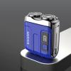 Electric Shaver with LCD Display, Dual Head Rotary Razor, Rechargeable (Blue) view 2
