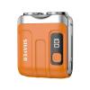 Electric Shaver with LCD Display, Dual Head Rotary Razor, Rechargeable (Orange) view 1