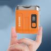 Electric Shaver with LCD Display, Dual Head Rotary Razor, Rechargeable (Orange) view 2
