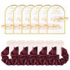12 PCS Hair Accessories Bridesmaid Proposal Gifts, Including Gold Glitter Bridesmaid Hair Clips and Silk Satin Soft Bridesmaid Hair Scrunchies, Women's Wedding Favor view 1