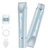 Bikini Trimmer for Women, 2 in 1 Wet & Dry Use USB Charge Women Razors for Shaving Bikini Underarm Leg Arm Body Face, Ipx7 Waterproof (Blue) view 1