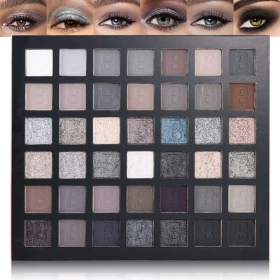 CAKAILA 42 Colors Smokey Eye Shadow Makeup Palette,Nude White Black Grey Brown Matte Shimmer eutral Natural Eyeshadow,Waterproof, Long Lasting Naturing-Looking