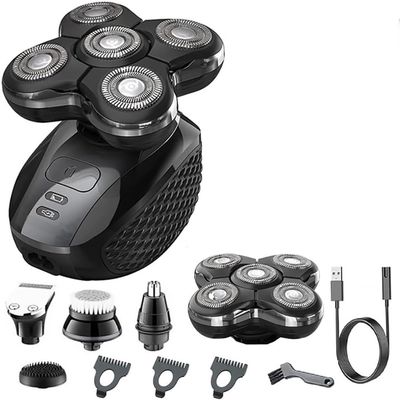 Electric Shavers for Men, 5 in 1 Electric Shaver for Men Wet Dry Head Electric Razor Beard Hair Trimmer Rechargeable Bald Shaving Machine Grooming Kit