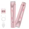 Bikini Trimmer for Women, 2 in 1 Wet & Dry Use USB Charge Women Razors for Shaving Bikini Underarm Leg Arm Body Face, Ipx7 Waterproof (Pink) view 1