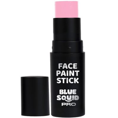Blue Squid PRO Pastel Pink Face Paint Stick - Waterproof Body Paint for Adults & Kids Pink Eye Black Baseball, Eyeblack Softball -Hypoallergenic TwistUp NonToxic Makeup Stick for Cosplay, Sports & SFX