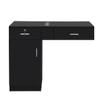 Black Wall Mount Salon Station with 3 Hair Dryer Holders Hair Styling Station Beauty Salon Spa Equipment,Beauty Dresser Spa Bathroom Equipment with Drawers, Storage Cabinet Beauty Spa Furniture view 1