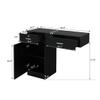 Black Wall Mount Salon Station with 3 Hair Dryer Holders Hair Styling Station Beauty Salon Spa Equipment,Beauty Dresser Spa Bathroom Equipment with Drawers, Storage Cabinet Beauty Spa Furniture view 3