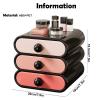 3-Tier Drawer Cosmetic Organizer, Countertop Makeup Storage Box with Rounded Handles, Bathroom, Bedroom Desk and Vanity Cosmetic Display Case for Skincare Products and Brushes (Gradient powder) view 2