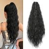 22" Claw Clip Ponytail Extension for Women Black Color Long Wavy Pony Tails Hair Extensions Fluffy Natural Looking Synthetic Clip in Ponytail Hairpiece for Daily Use view 1