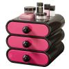3-Tier Drawer Cosmetic Organizer, Countertop Makeup Storage Box with Rounded Handles, Bathroom, Bedroom Desk and Vanity Cosmetic Display Case for Skincare Products and Brushes (Black powder) view 1