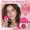 Heart-Shaped Cream Blush for Cheeks & Lips  2-in-1 Tinted Lip and Cheek Balm Kit with Mini Brush  Blendable Dewy Blusher Face Makeup for Women, Portable Compact for Travel & On-the-Go Touch Ups 06 view 2
