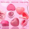 Heart-Shaped Cream Blush for Cheeks & Lips  2-in-1 Tinted Lip and Cheek Balm Kit with Mini Brush  Blendable Dewy Blusher Face Makeup for Women, Portable Compact for Travel & On-the-Go Touch Ups 06 view 4