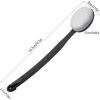 Beomeen Foot Scrubber Pumice Stone for Feet with Long Handle 13.7" Hard Skin Callus Remover and Exfoliator for Dead Dry Skin, Softer & Smoother Feet, Pedicure Tool (Curved) Black view 3