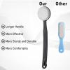 Beomeen Foot Scrubber Pumice Stone for Feet with Long Handle 13.7" Hard Skin Callus Remover and Exfoliator for Dead Dry Skin, Softer & Smoother Feet, Pedicure Tool (Curved) Black view 4