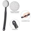 Beomeen Pumice Stone for Feet with Long Handle 13.7", Hard Skin Callus Remover, Scrubber and Exfoliator for Dead Dry Skin, Softer & Smoother Feet, Pedicure Tool (Curved) Black view 2