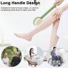 Beomeen Pumice Stone for Feet and Shower Brush with Long Handle 14", Hard Skin Callus Remover, 2 in 1 Foot Scrubber Brush, Back Scrubber Body Brush for Shower Deep Cleansing and Exfoliating (Straight) view 4