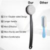Beomeen Pumice Stone for Feet and Shower Brush with Long Handle 13.7",Hard Skin Callus Remover, 2 in 1 Foot Scrubber Brush, Back Scrubber Body Brush for Shower Deep Cleansing and Exfoliating (Curved) view 4