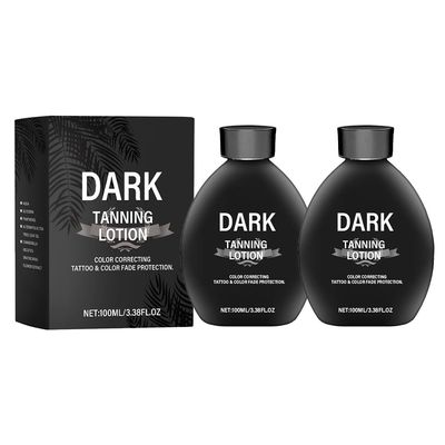 Wenrny 2 Pcs Dark Tanning Accelerator Lotion,Intensive Tanning Gel for Indoor & Outdoor Sun,Effective Tan Enhancer for Women,Moisture and Hydration Body Bronzer Tan Creams for All Skins (black)