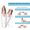 LUSTRA FASHION 2-in-1 Facial Hair Remover for Women  Rechargeable Eyebrow Trimmer & Body Groomer with LED Light, Hypoallergenic Blades  Pain-Free for Upper Lip, Chin, Bikini Line view 2