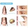 LUSTRA FASHION 2-in-1 Facial Hair Remover for Women  Rechargeable Eyebrow Trimmer & Body Groomer with LED Light, Hypoallergenic Blades  Pain-Free for Upper Lip, Chin, Bikini Line view 3