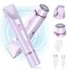 2025 New 2 in 1 Electric Shaver for Women, 2 in 1 Double-Headed Waterproof Wet and Dry, Dual Head Body Shaver Electric Trimmer for Women (Purple) view 1