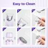 2025 New 2 in 1 Electric Shaver for Women, 2 in 1 Double-Headed Waterproof Wet and Dry, Dual Head Body Shaver Electric Trimmer for Women (Purple) view 4