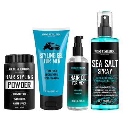 Viking Revolution Sea Salt Spray + Hair Oil + Hair Gel + Styling Powder