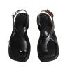 Gifts For Sister Womens Leather Flip Flops Breathable Open Toes Ultra-Thick Sole Shoes Flat Wedge Summer Soft Shoe Beach Hiking Vacation Spring view 1
