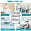 Awjaisca Beauty Cart & Instrument Trolley Combo - Mobile 2-Drawer & 1-Dirt Bucket Cart, 3-Tier Salon Rolling Trolley with 4 Ultra-Silent Wheels: Perfect for Organizing 1 view 2