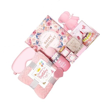 BouZaFoFa Gifts for Women, Basket Gifts for Women, Best Friendly Gifts Bady Pink