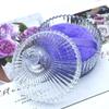 2 Pack Extra Large 5.2" Purple Powder Puffs and 5.3" Glass Container  Oversized Dusting Powder Jar with Puff Powder Holder Case(Clear Glass) view 2