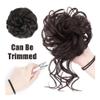 QIXUEZHENG Hair Bun, Wig Hair Bun Messy Fluffy Ball Head Curly Hair Long Beard Lazy Wind Hair Loop for Daily Comfort Women's(White) view 3