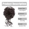 QIXUEZHENG Hair Bun, Wig Hair Bun Messy Fluffy Ball Head Curly Hair Long Beard Lazy Wind Hair Loop for Daily Comfort Women's(White) view 4