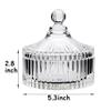 2 Pack Extra Large 5.2" Beige Powder Puffs and 5.3" Glass Container  Oversized Soft Body & Face Large Powder Puff Dusting Powder Jar Holder Case(Clear Glass) view 3