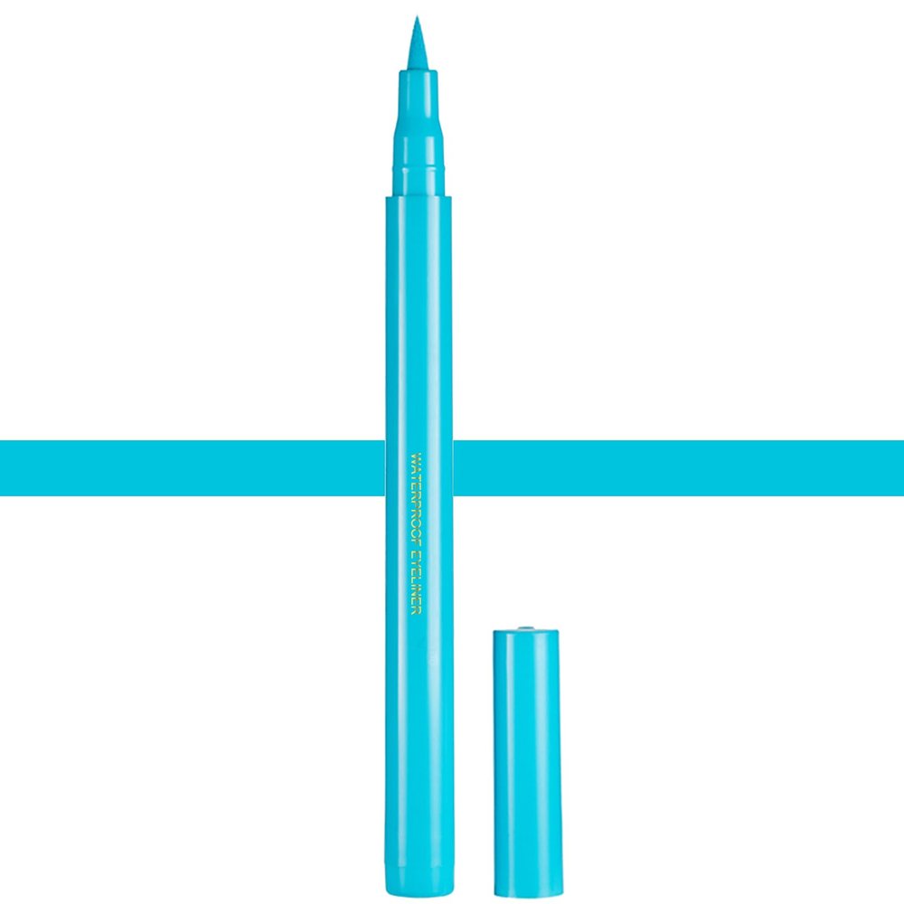 CoteMara Liquid Eyeliner Pen, Long-Lasting Eye Liner Pencils for Eye Makeup, Pigmented Water-proof colorful Eyeliner Liquid Liner Pencil (Sky Blue)